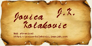 Jovica Kolaković vizit kartica